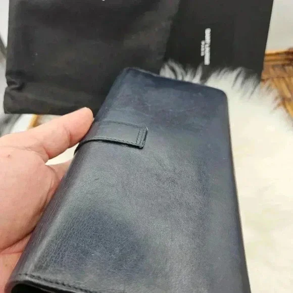 YSL Cobalt Bleu Cassandra  Long Wallet - Picture 6 of 16